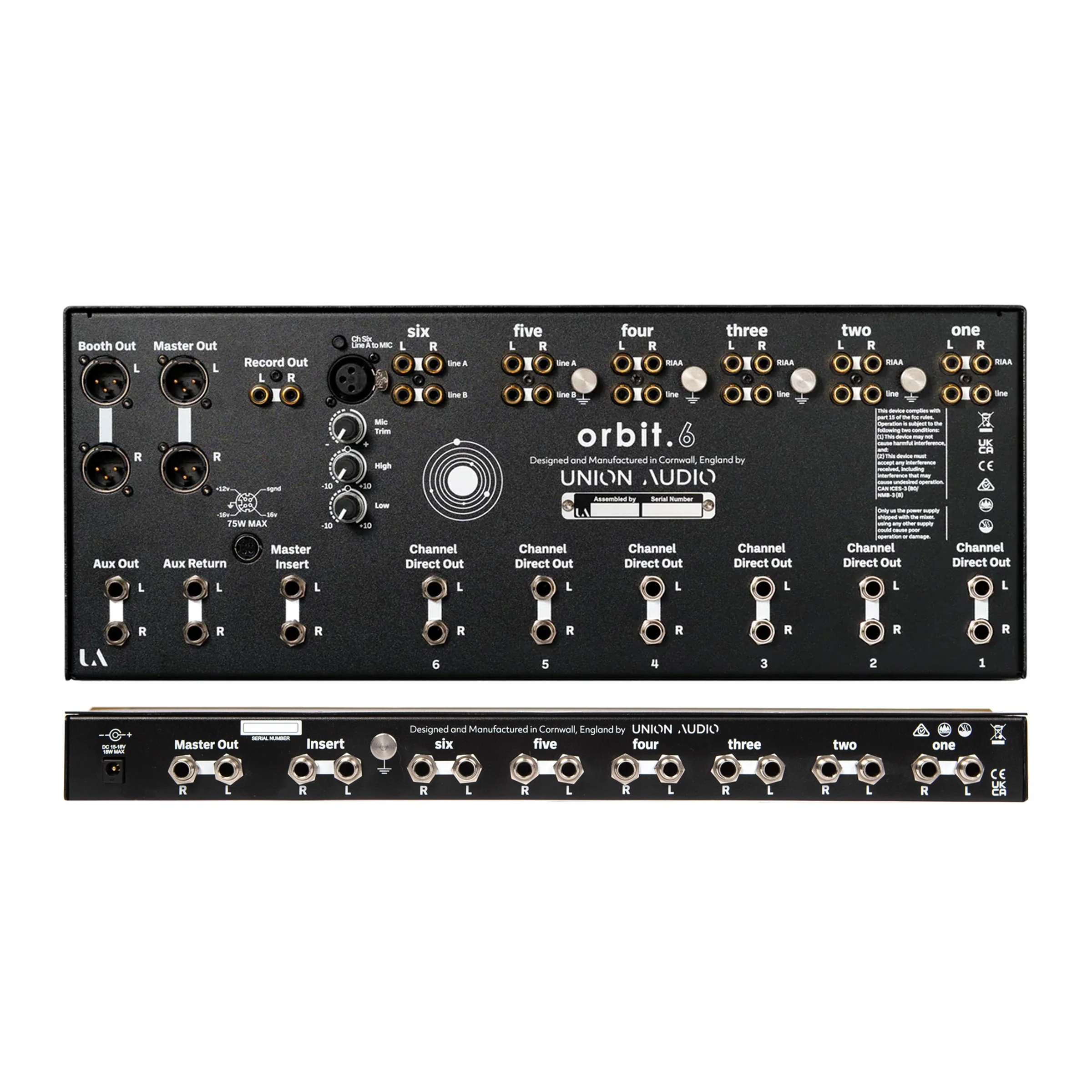 Union Audio ORBIT.6 Rotary DJ Mixer + EQ.XFADER Bundle - Black/Red - Image 2